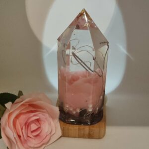 crystal de rose lumineux