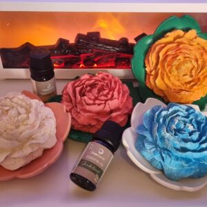 Pivoine fleur diffuseur passif en résine naturelle