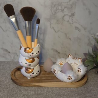 🐱 Porte-pinceaux & repose-blender en forme de chat 🐾
