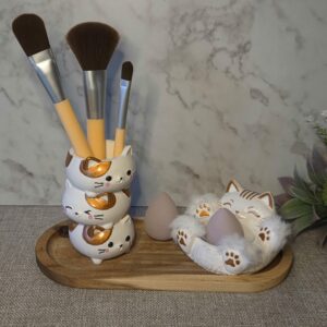 🐱 Porte-pinceaux & repose-blender en forme de chat 🐾