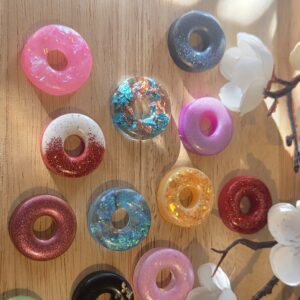 Pampilles interchangeable Donuts en résine époxy