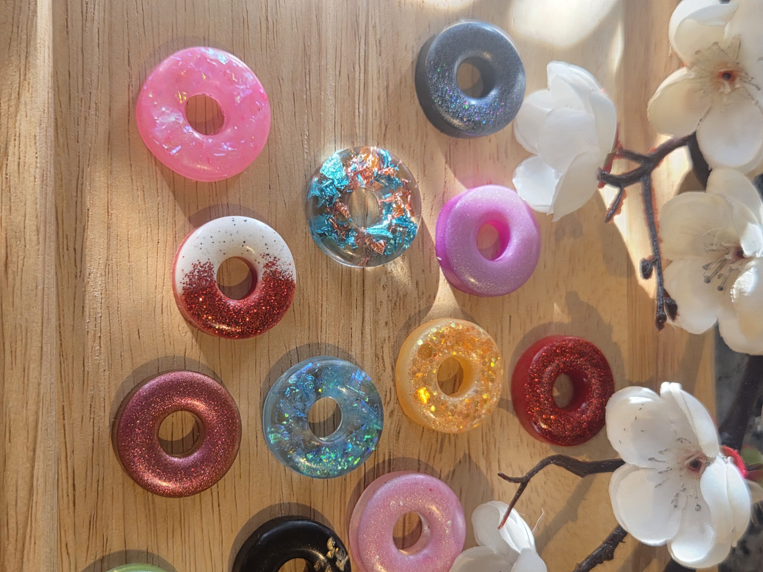 Pampilles interchangeable Donuts en résine époxy