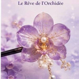 Kanzashi- Ran No Yume - accessoire cheveux artisanal inspiré de l'orchidée japonaise