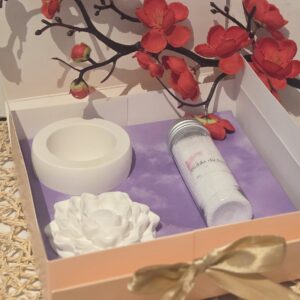Tsubaki Nagomi pot 2 en 1 en résine naturelle avec fleur passive