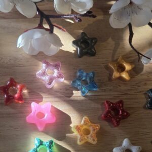 Pampilles interchangeables en résine époxy - modèle Star