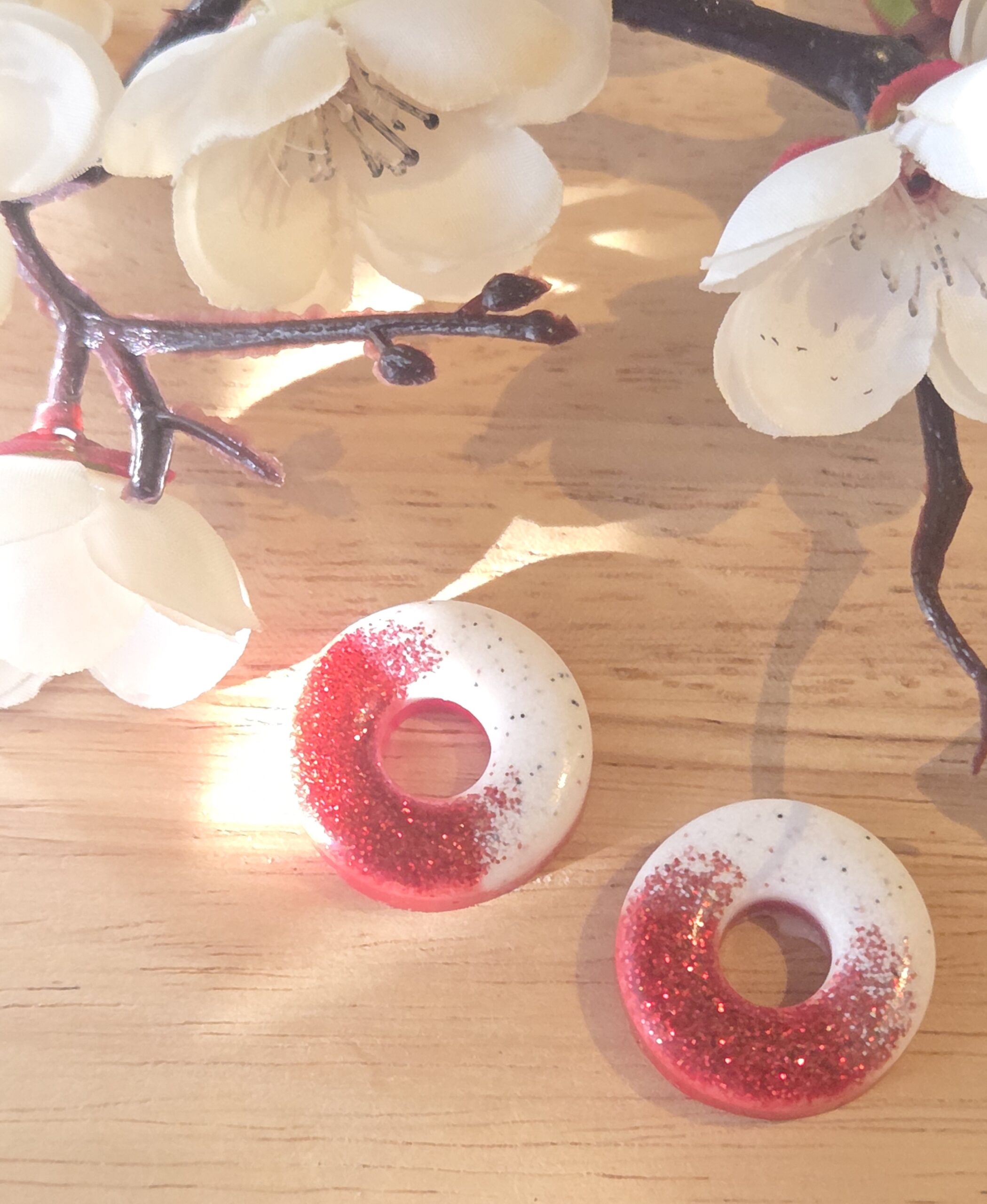 Pampilles interchangeable Donuts en résine époxy