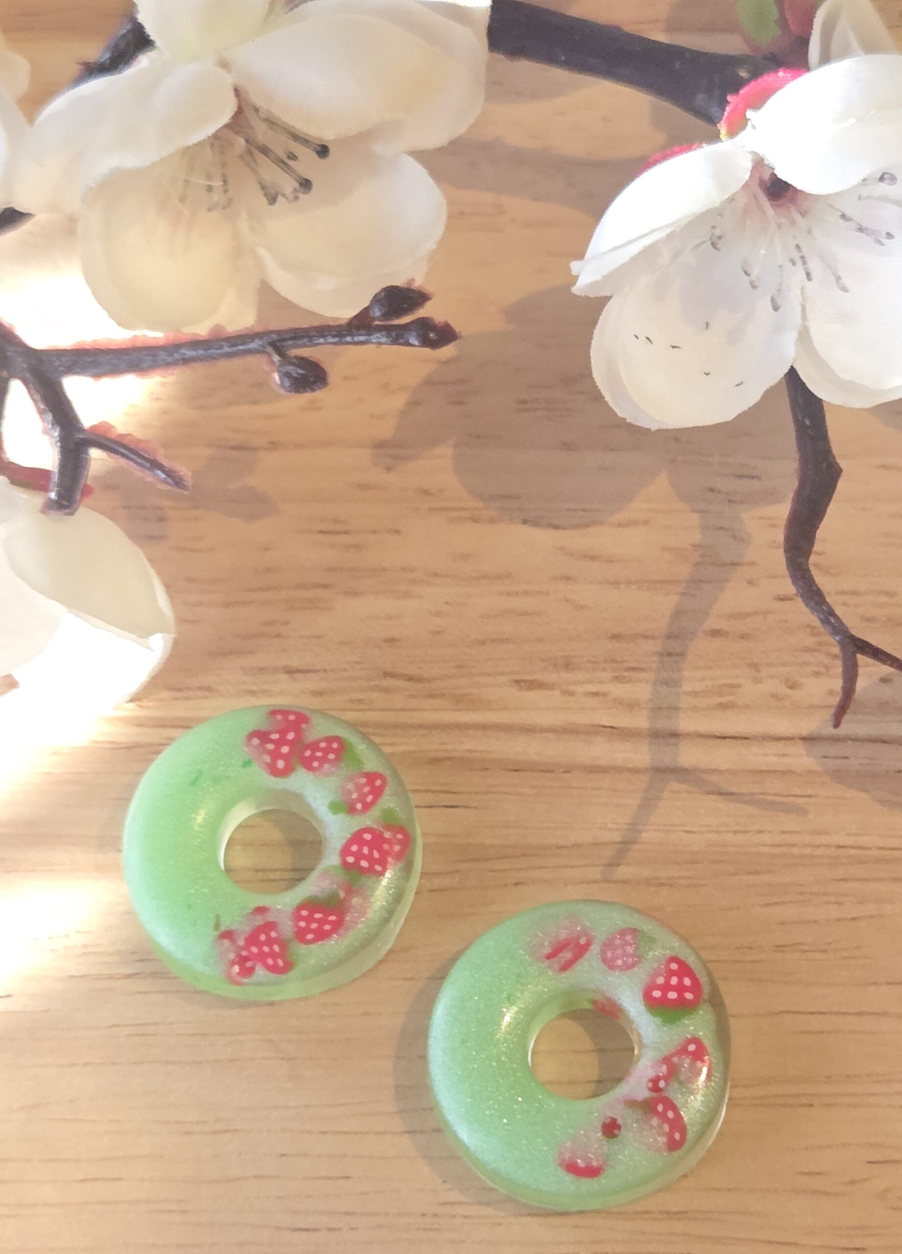 Pampilles interchangeable Donuts en résine époxy