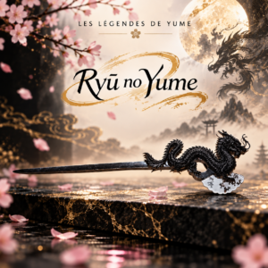Kanzashi Ryu No Yume inspiré du dragon japonais - accessoire pour cheveux artisanal