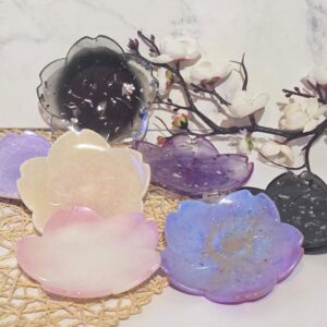 coupelles Sakura Hana en résine époxy dans différentes couleurs