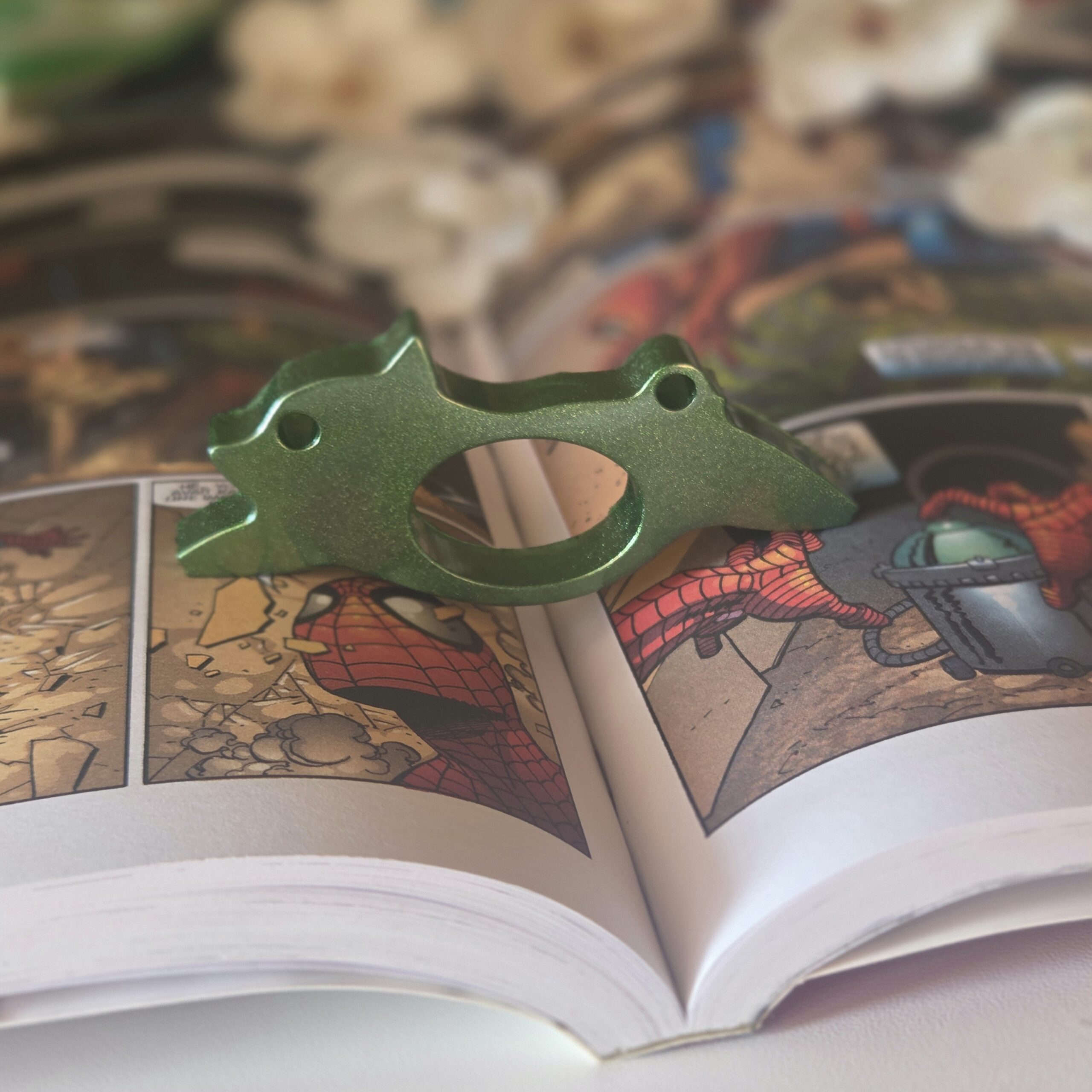 bague de lecture cochon kawaii en résine époxy