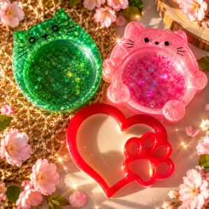 trois coupelles kawaii pour enfant en résine époxy