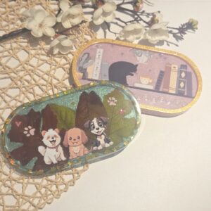 vide-poche kawaii , nos compagnons à 4 pattes en résine époxy
