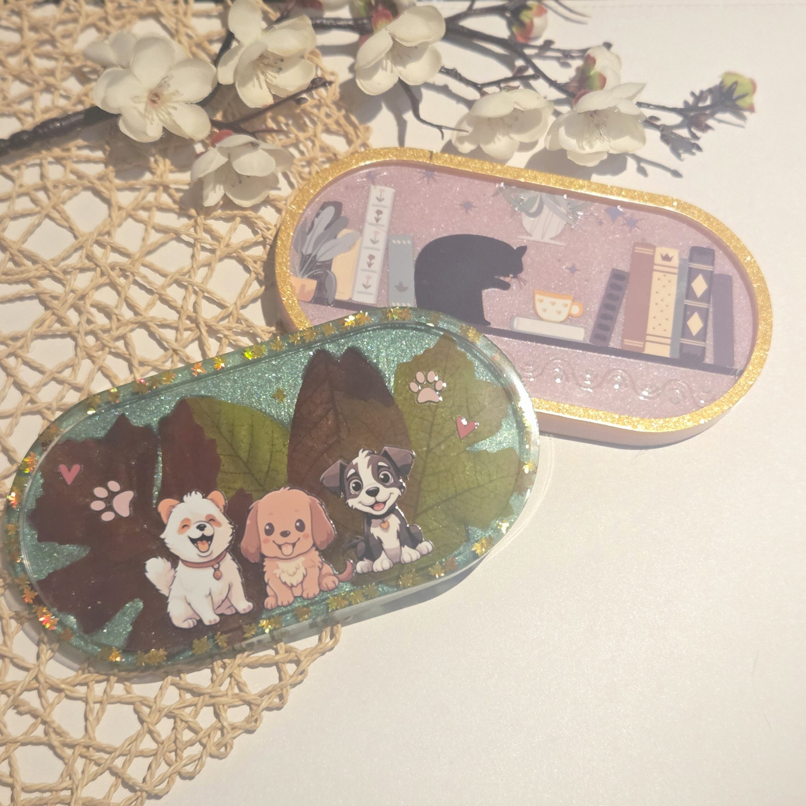 vide-poche kawaii , nos compagnons à 4 pattes en résine époxy